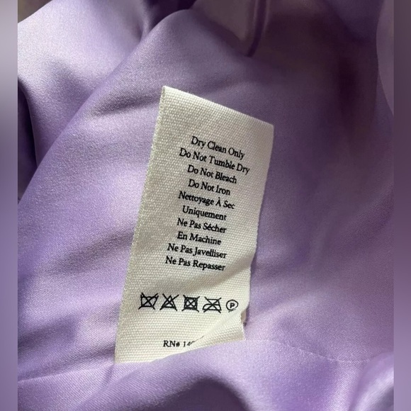 LoveShackFancy Dumont Jacket S Lavender Check Tweed Faux Fur Collar Coat $695 - Picture 6 of 10